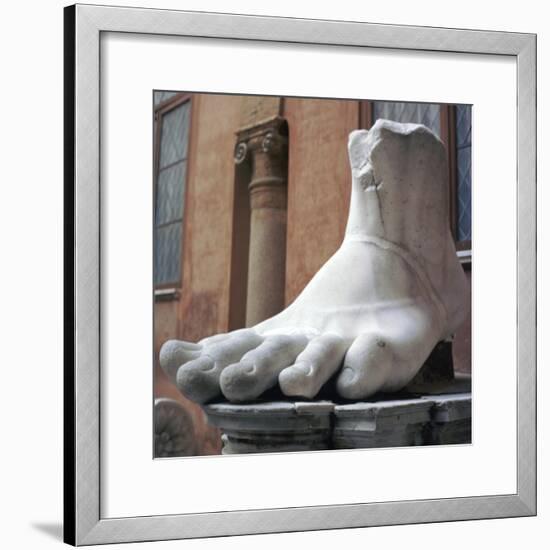 Foot from a colossal Roman statue, 3rd century BC. Artist: Unknown-Unknown-Framed Giclee Print