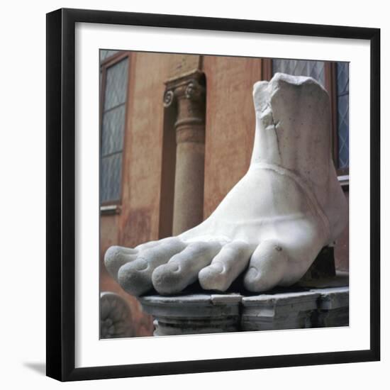 Foot from a colossal Roman statue, 3rd century BC. Artist: Unknown-Unknown-Framed Giclee Print