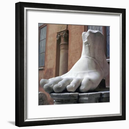 Foot from a colossal Roman statue, 3rd century BC. Artist: Unknown-Unknown-Framed Giclee Print