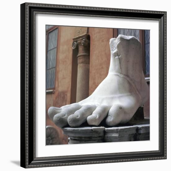 Foot from a colossal Roman statue, 3rd century BC. Artist: Unknown-Unknown-Framed Giclee Print