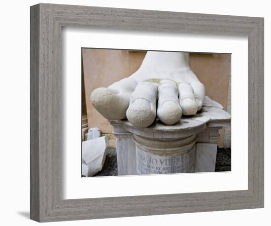 Foot from the Colossal Statue of Constantine, Capitoline Museums, Rome, Lazio, Italy-null-Framed Photographic Print