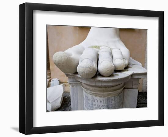 Foot from the Colossal Statue of Constantine, Capitoline Museums, Rome, Lazio, Italy-null-Framed Photographic Print