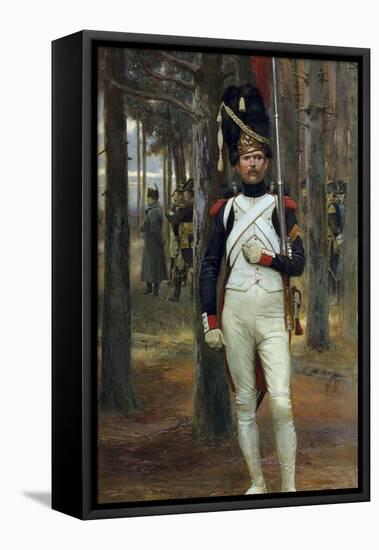 Foot Grenadier of the Imperial Guard-Edouard Detaille-Framed Stretched Canvas