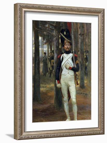 Foot Grenadier of the Imperial Guard-Edouard Detaille-Framed Art Print