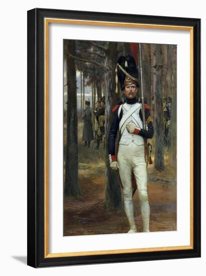 Foot Grenadier of the Imperial Guard-Edouard Detaille-Framed Art Print