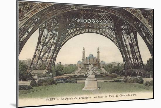 Foot of Eiffel Tower, Paris-null-Mounted Art Print