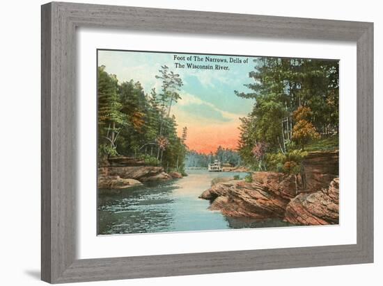 Foot of the Narrows, Wisconsin Dells-null-Framed Art Print