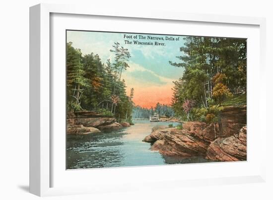 Foot of the Narrows, Wisconsin Dells-null-Framed Art Print