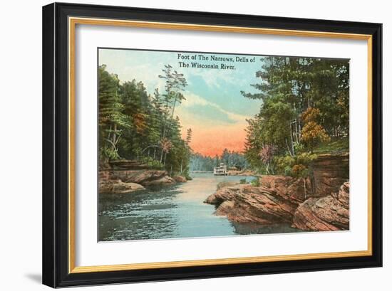 Foot of the Narrows, Wisconsin Dells-null-Framed Art Print