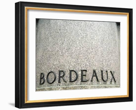 Foot Pedestal of Statue, Bordeaux City, Gironde, France-Per Karlsson-Framed Photographic Print
