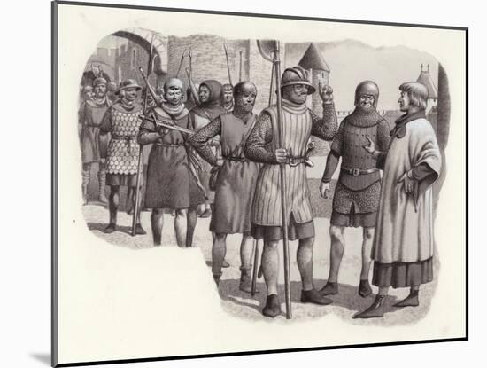 Foot Soldiers from the 14th Century-Pat Nicolle-Mounted Giclee Print
