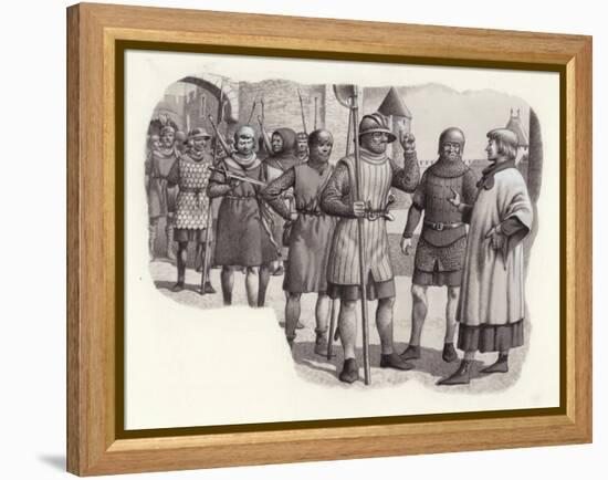 Foot Soldiers from the 14th Century-Pat Nicolle-Framed Premier Image Canvas