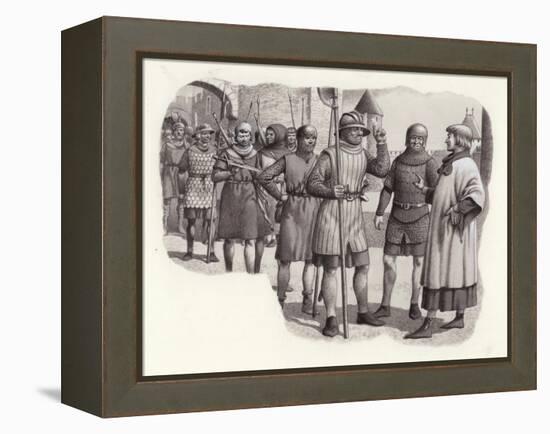 Foot Soldiers from the 14th Century-Pat Nicolle-Framed Premier Image Canvas