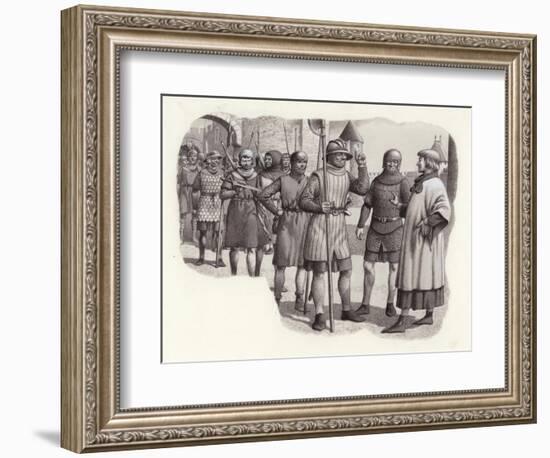 Foot Soldiers from the 14th Century-Pat Nicolle-Framed Giclee Print