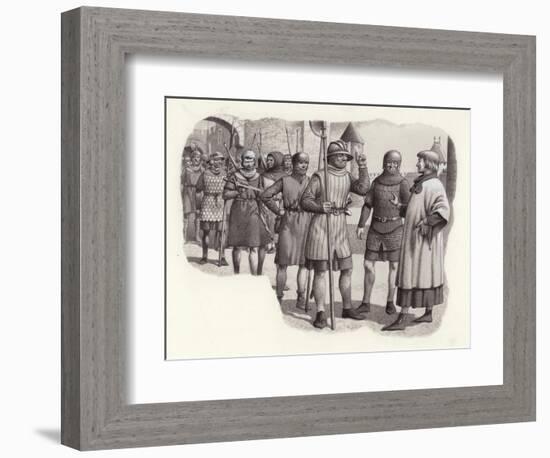 Foot Soldiers from the 14th Century-Pat Nicolle-Framed Giclee Print