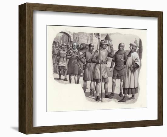 Foot Soldiers from the 14th Century-Pat Nicolle-Framed Giclee Print