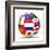 Football and Flags Representing All Countries Participating in Football World Cup in Brazil in 2014-paul prescott-Framed Art Print