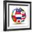 Football and Flags Representing All Countries Participating in Football World Cup in Brazil in 2014-paul prescott-Framed Art Print