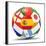 Football and Flags Representing All Countries Participating in Football World Cup in Brazil in 2014-paul prescott-Framed Stretched Canvas