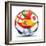 Football and Flags Representing All Countries Participating in Football World Cup in Brazil in 2014-paul prescott-Framed Premium Giclee Print