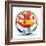 Football and Flags Representing All Countries Participating in Football World Cup in Brazil in 2014-paul prescott-Framed Premium Giclee Print