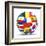 Football and Flags Representing All Countries Participating in Football World Cup in Brazil in 2014-paul prescott-Framed Art Print