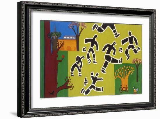 Football at the Park, 2002,-Cristina Rodriguez-Framed Giclee Print