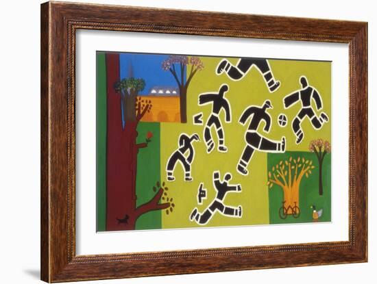 Football at the Park, 2002,-Cristina Rodriguez-Framed Premium Giclee Print