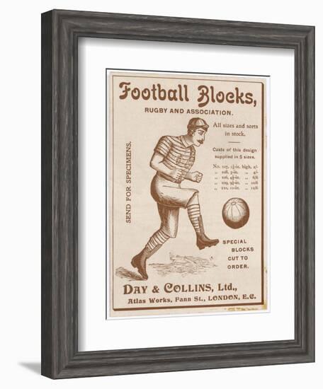 Football Blocks' a Device to Protect a Footballers Shins-null-Framed Photographic Print