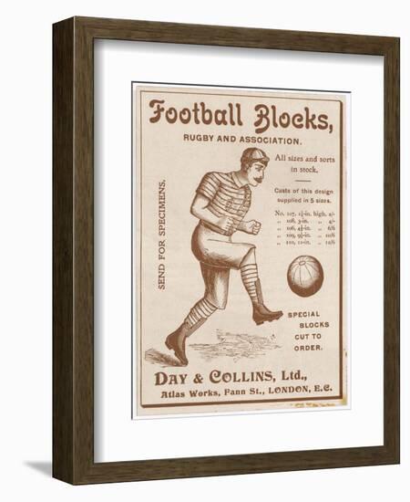 Football Blocks' a Device to Protect a Footballers Shins-null-Framed Photographic Print