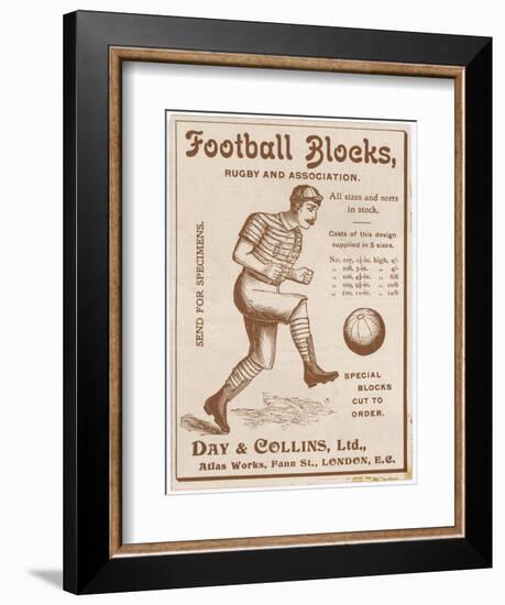 Football Blocks' a Device to Protect a Footballers Shins-null-Framed Photographic Print