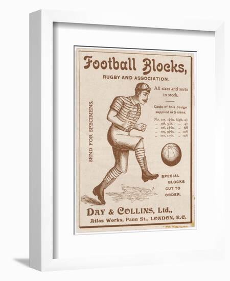 Football Blocks' a Device to Protect a Footballers Shins-null-Framed Photographic Print