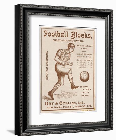 Football Blocks' a Device to Protect a Footballers Shins-null-Framed Photographic Print