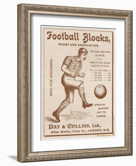 Football Blocks' a Device to Protect a Footballers Shins-null-Framed Photographic Print