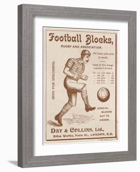 Football Blocks' a Device to Protect a Footballers Shins-null-Framed Photographic Print