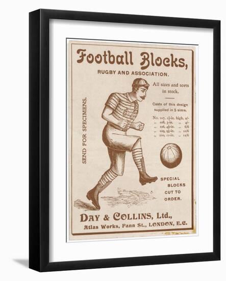 Football Blocks' a Device to Protect a Footballers Shins-null-Framed Photographic Print