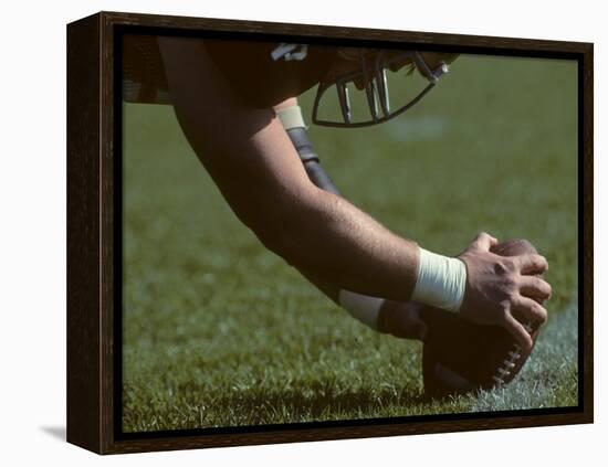 Football Center About to Snap the Ball-Paul Sutton-Framed Premier Image Canvas