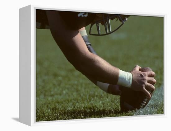 Football Center About to Snap the Ball-Paul Sutton-Framed Premier Image Canvas