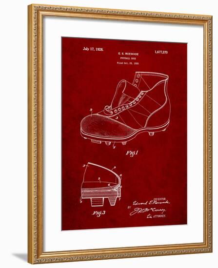 Football Cleat 1928 Patent-Cole Borders-Framed Art Print