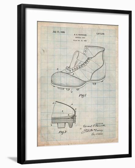 Football Cleat 1928 Patent-Cole Borders-Framed Art Print