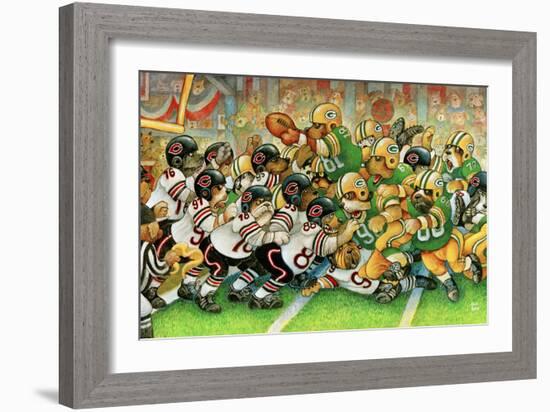 Football Dogs-Bill Bell-Framed Giclee Print