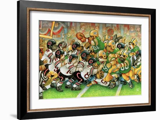 Football Dogs-Bill Bell-Framed Giclee Print