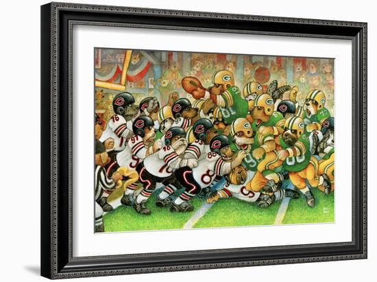 Football Dogs-Bill Bell-Framed Giclee Print