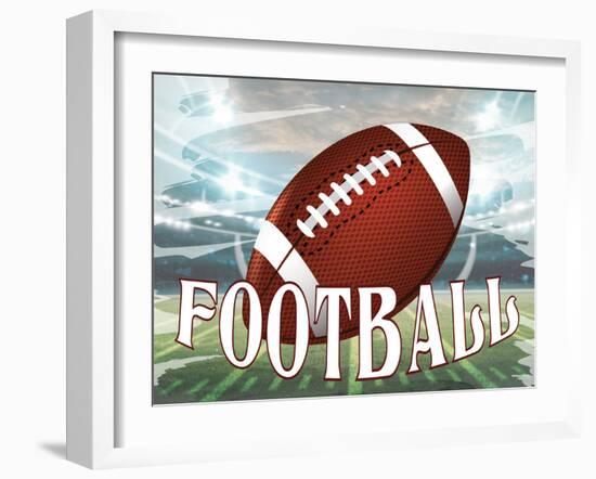 Football Field-Kimberly Allen-Framed Art Print