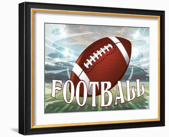 Football Field-Kimberly Allen-Framed Art Print