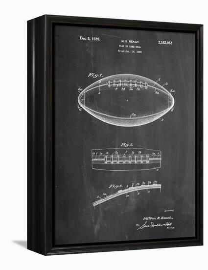 Football Game Ball Patent-Cole Borders-Framed Stretched Canvas