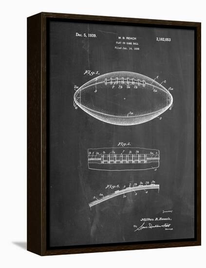 Football Game Ball Patent-Cole Borders-Framed Stretched Canvas