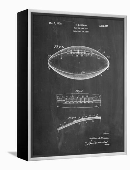 Football Game Ball Patent-Cole Borders-Framed Stretched Canvas