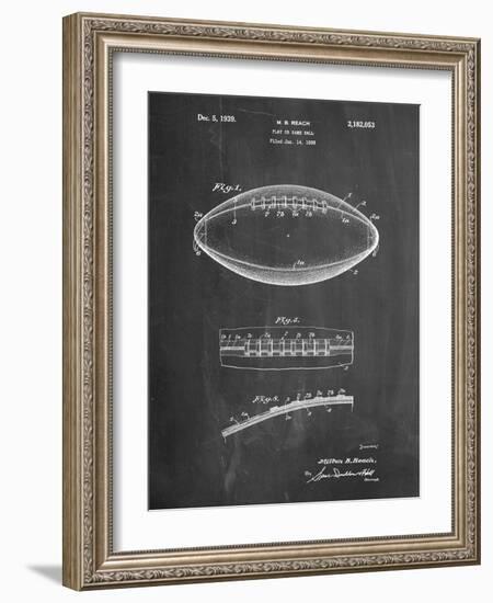 Football Game Ball Patent-Cole Borders-Framed Art Print