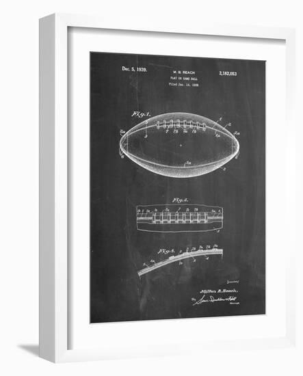 Football Game Ball Patent-Cole Borders-Framed Art Print